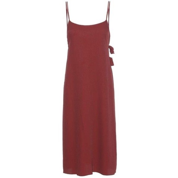 HELMUT LANG Back Wrap Slip Dress Pomegranate XS - Picture 7 of 7